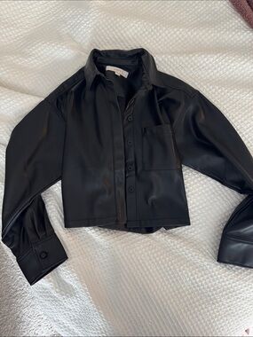 Brand New Loft Black Leather Women’s Jacket